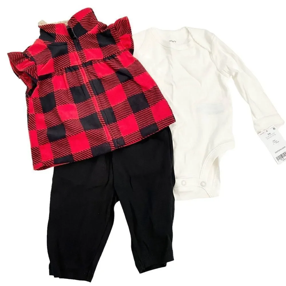 NWT Carter's 3- Piece Vest Little Jacket Set in Size 3M